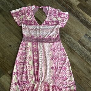 Venus flutter sleeve hi-lo dress